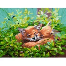 Картина по номерам БЕЛОСНЕЖКА Лисички-сестрички в чернике / 489-AS