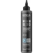Шампунь для волос Epica Silver Blond, для нейтрализации теплых оттенков, после процедуры обесцвечивания, 250 мл