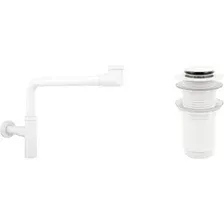 Сифон Wellsee Drainage System 182128002 (сифон, донный клапан, матовый белый)
