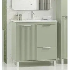 Brevita Тумба с умывальником Risacca Pistachio 80 RIS-06080-0842Я+B-OND080-01 (фисташковый)