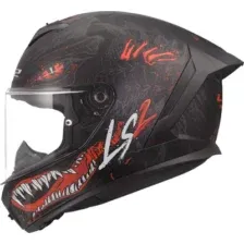Мотошлем LS2 FF820 Rapid III Kaiju II (XL, черный/красный/белый)