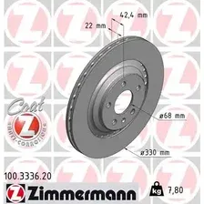 Тормозной диск ZIMMERMANN 100.3336.20 вентилируемый , задняя ось