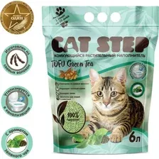 Растительный наполнитель Cat Step Tofu, комкующийся, зеленый чай, 20333002, 6 л