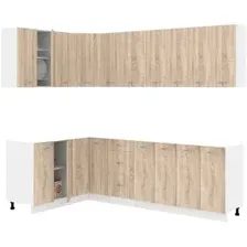 Готовая кухня Кортекс-мебель Корнелия Лира 1.5x2.5 без столешницы (дуб сонома)
