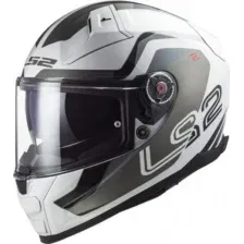 Мотошлем LS2 FF811 Vector II Metric (2XL, белый титан/серебристый)