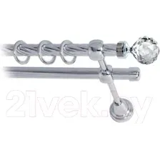 Карниз для штор Lm Decor Кристал 130 2р витой (хром, 3.6м)