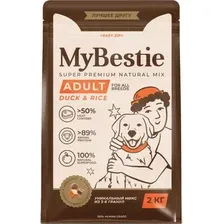 Сухой корм для собак MyBestie Adult Duck and Rice утка с рисом 2 кг