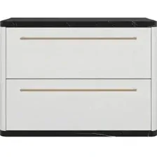 Тумба Shtabe Royal 5202 эко (мрамор неро/р.золото)
