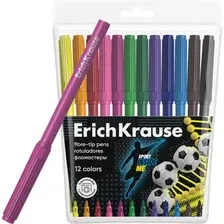 Набор фломастеров ErichKrause Sport DNA, 61811, 12 цветов