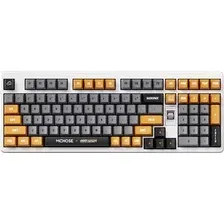 Клавиатура MCHOSE x Unbox Therapy-UT98 Mechanical Icy Creamsicle Switch (белый/оранжевый)