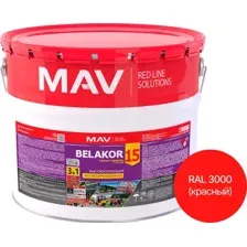 Грунт-эмаль MAV Belakor 15 (10л, RAL 3000 красный)