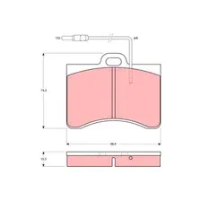 Тормозные колодки дисковые передняя ось TRW GDB165