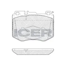 Тормозные колодки дисковые передняя ось ICER 182195-200