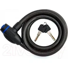 Тросовый велосипедный замок Tonyon 12x1500 533K-1215 (черный)