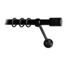 Карниз для штор Lm Decor Цилиндр 088 1р гладкий 25мм (черный мат, 3.2м)