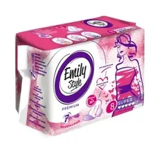 Прокладки женские гигиенические 8 шт., Emily STYLE Premium SUPER, УЛЬТРАТОНКИЕ, ШК82185