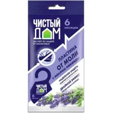 Инсектицид ЧИСТЫЙ ДОМ Пластина антимоль с вешалкой 