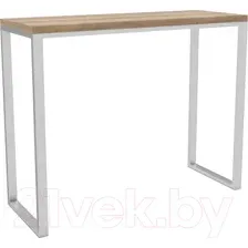 Барный стол Hype Mebel Классик 120x55x110 (белый/дуб галифакс натуральный)