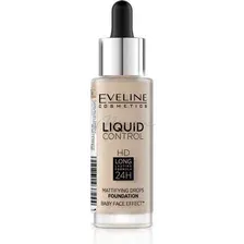 Тональная основа EVELINE Liquid control жидкая, 32 мл, N010 light beige