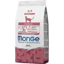 Сухой корм для кошек Monge Sterilised Beef 1.5 кг