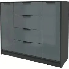 Тумба Интерлиния Концепт КТ-Т120 Глосс (антрацит/асфальт глянец)