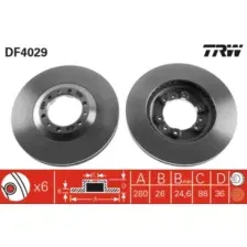Тормозной диск TRW DF4029