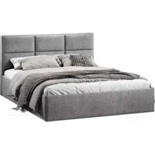 Кровать Трия Стелла Тип 1 c ПМ 160x200 (микровелюр Wellmart Silver)
