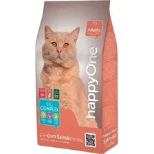 Сухой корм для кошек HappyOne Cat Salmon с эффектом вывода шерсти (10кг)