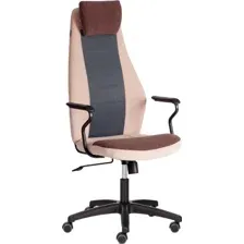 Офисное кресло TetChair Aviator флок/ткань (коричневый/бежевый/серый)