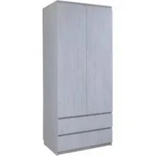 Шкаф Поставымебель Для одежды 2-х дверный 90x58x210 / КМС-Е-05 (дуб крафт белый)