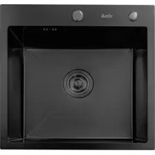 Мойка кухонная Astir Decor PVD Black 55х50B (с сифоном, дозатором и коландером)