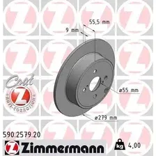 Тормозной диск ZIMMERMANN 590.2579.20 полный , задняя ось