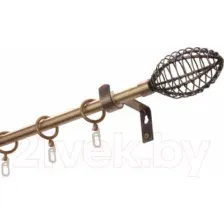 Карниз для штор Lm Decor Лайт Гранд Марио 25мм однорядный (антик, 3.0м)