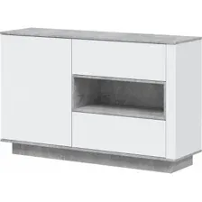 Комод Интерлиния Quartz QZ-Т1Д2Ш (белый платинум/бетон)