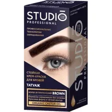 Краска для бровей Studio Professional с эффектом татуажа (темно-коричневый)