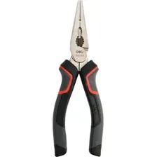 Длинногубцы Deli RS EDL0103 (160мм, черный/красный)