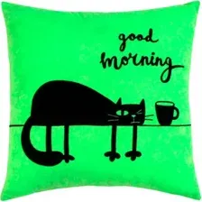 Декоративная подушка Matex Meow. Good Morning 43-669 (салатовый)