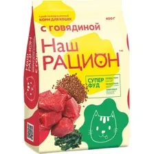 Наш рацион корм для кошек (Говядина) 400 г