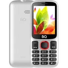 Кнопочный телефон BQ BQ-2440 Step L+ (белый/красный)