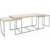 Журнальный столик Hype Mebel Трио 40x100-200 (белый/древесина белая)