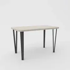 Кухонный стол Hype Mebel Польский 125x75 (черный/древесина белая)