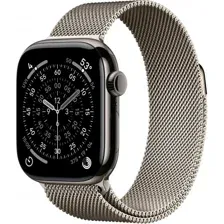 Apple Watch Series 11 LTE 42 мм (титановый корпус, сланец/природный, миланская петля)