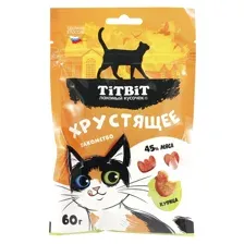 ТИТБИТ Лакомство хрустящее с курицей для кошек 60 г