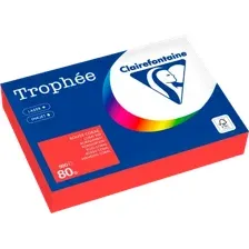 Бумага Clairefontaine А4 80г/м2 / 8175PC (500л, коралловый красный)