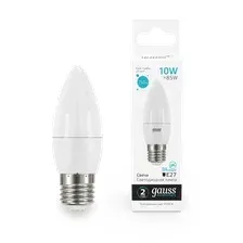 Лампа Gauss Elementary Свеча 10W 750lm 4100K E27 LED / 30220