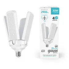 Лампа Gauss Basic Клевер-4 E27 30W 4000K / 11732232