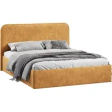 Кровать Трия Тиффани c ПМ 180x200 Тип 1 и заглушиной (микровелюр Wellmart Yellow)