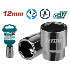 Головка торцевая 12mm,, шестигранная 1/2", материал Cr-V TOTAL THTST12121
