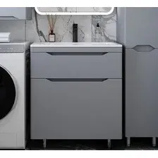 Symbolite Тумба под умывальник Марелла 70 Люкс Plus 2 ящика + Марелла Люкс 70х40 (серый)