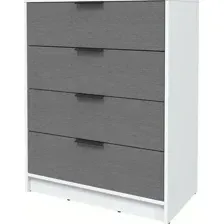 Комод Интерлиния Концепт КТ-К80 Глосс (белый платинум/дуб серый)